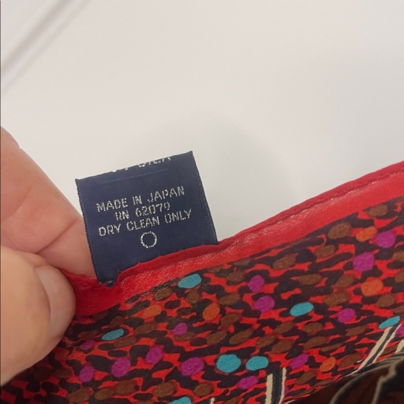 Honey 100% Silk Scarf Floral Vintage - Picture 7 of 11